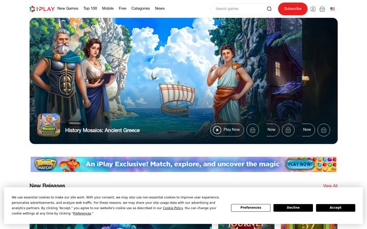 Screenshot of iplay.com