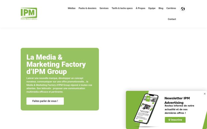 Screenshot of ipmadvertising.be