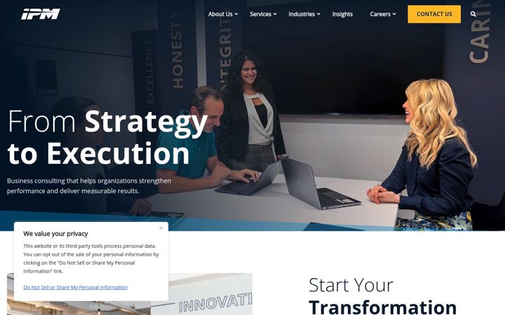 Screenshot of ipmcinc.com