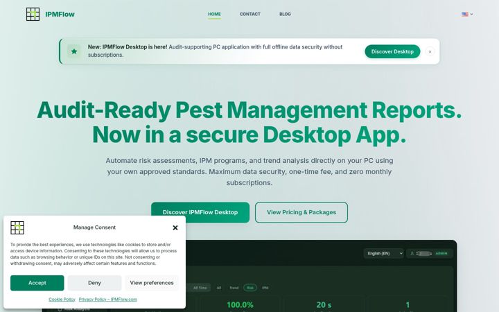 Screenshot of ipmflow.com