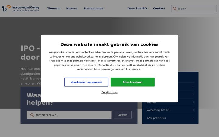 Screenshot of ipo.nl