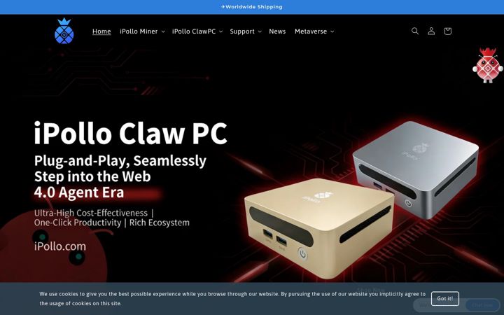 Screenshot of ipollo.com
