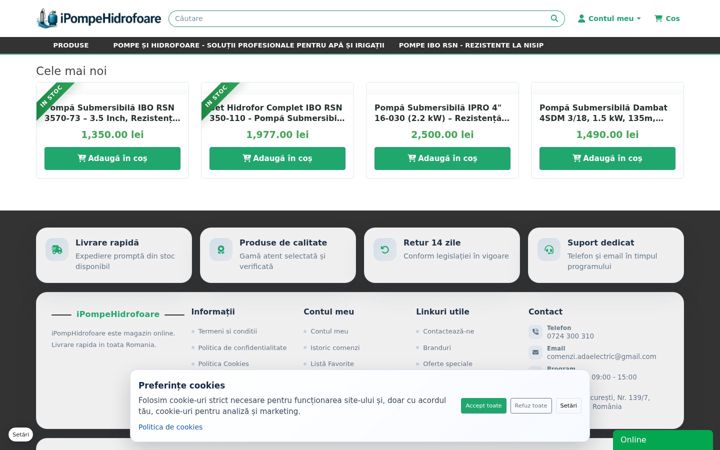 Screenshot of ipompe-hidrofoare.ro