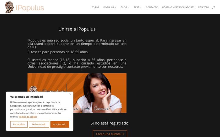 Screenshot of ipopulus.es