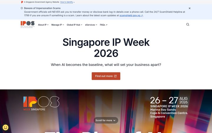 Screenshot von ipos.gov.sg