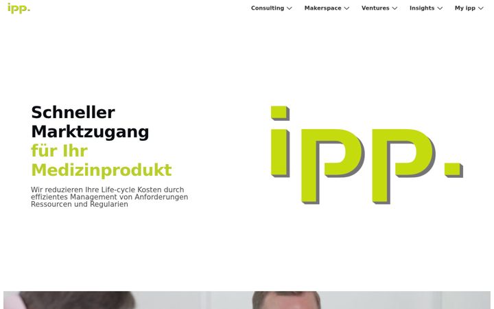 Skjámynd af ipp-nbg.de