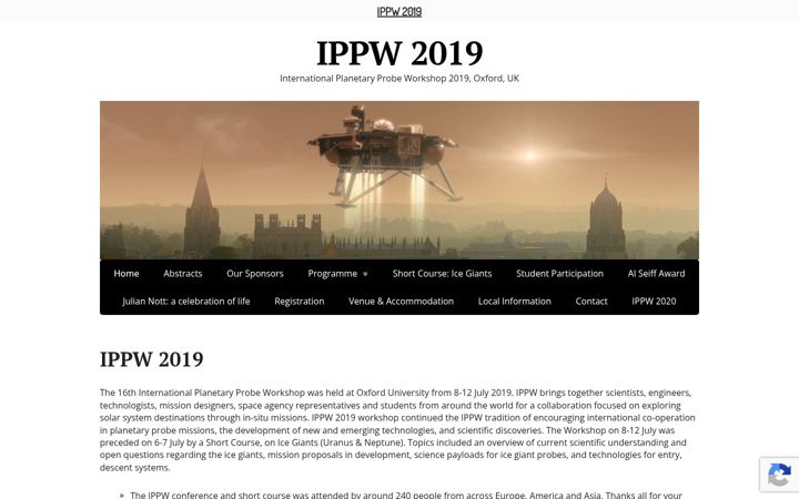 Screenshot of ippw2019.uk