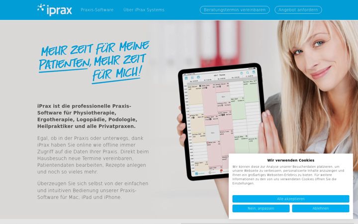 Screenshot of iprax-systems.com