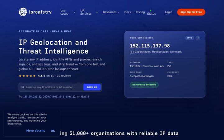 Zrzut ekranu ipregistry.co