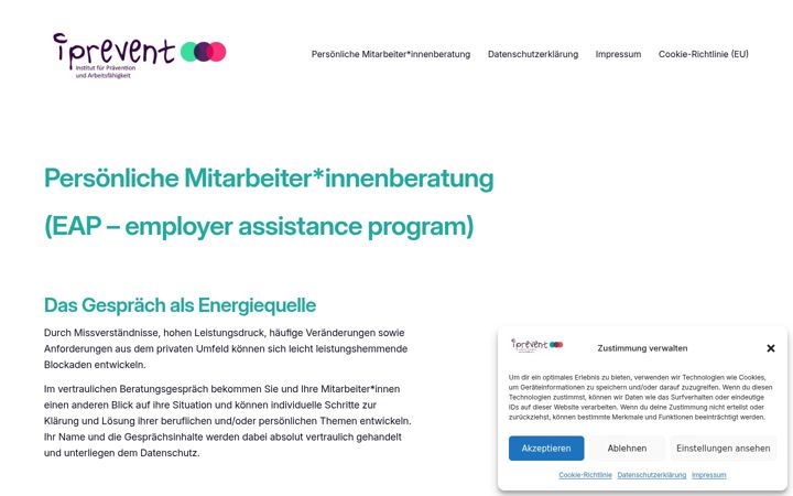 Screenshot of iprevent.de