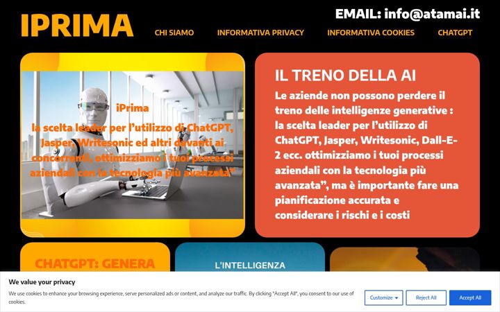 Screenshot of iprima.it