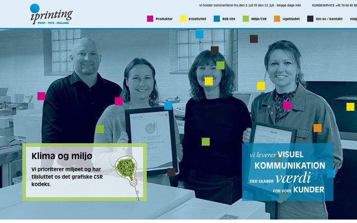 Screenshot of iprinting.dk