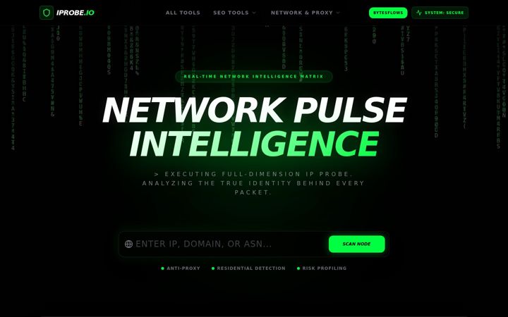 Екранна снимка на iprobe.io