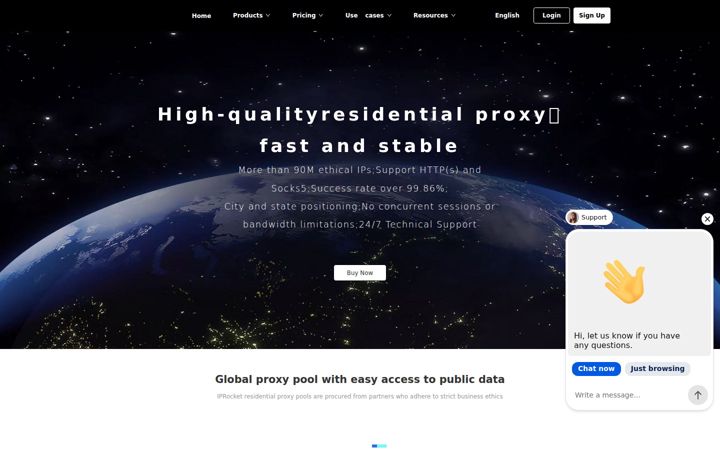 Screenshot stránky iprocket.io