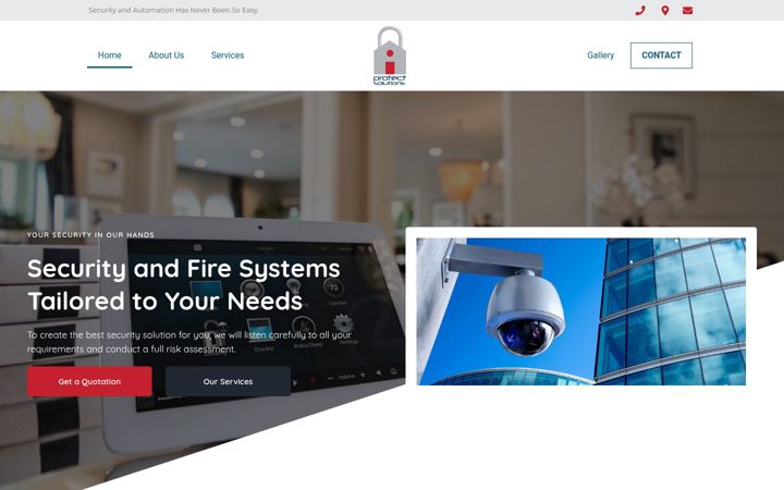 Screenshot of iprotectsolutions.co.uk