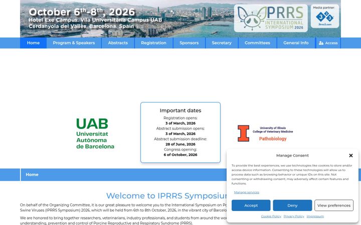 Screenshot of iprrs2026.org