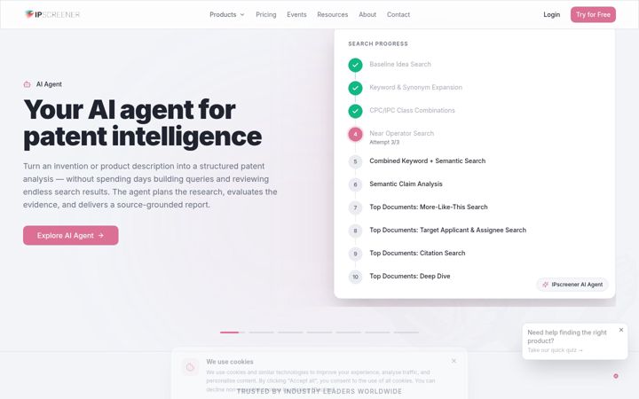 Screenshot of ipscreener.com