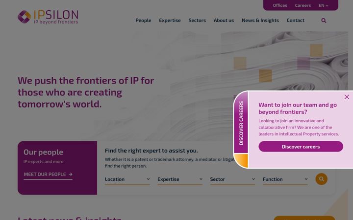 Screenshot of ipsilon-ip.com