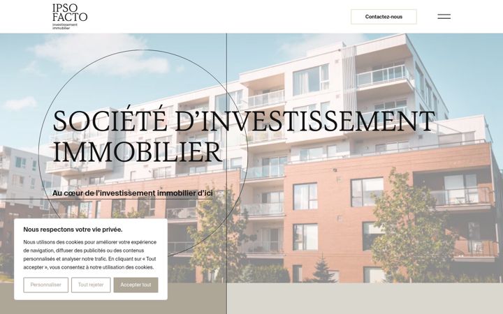 Screenshot of ipsofactoimmobilier.com