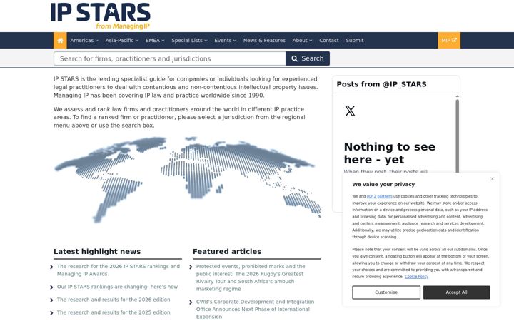 Screenshot of ipstars.com