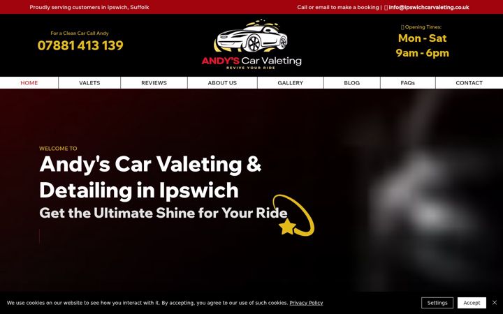 Screenshot of ipswichcarvaleting.co.uk