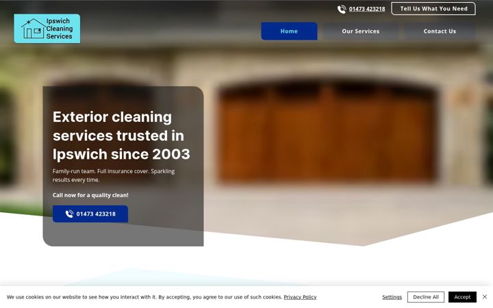 Ekrano kopija ipswichcleaningservices.co.uk