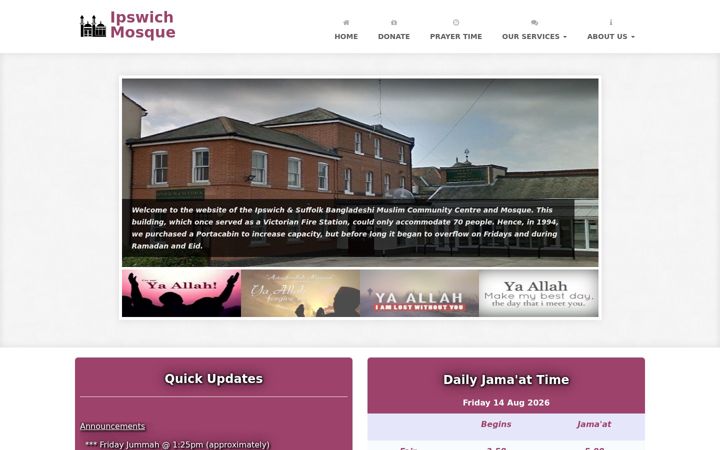 Screenshot of ipswichmosque.org