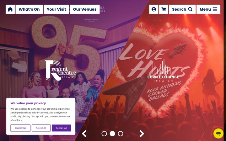 Screenshot of ipswichtheatres.co.uk