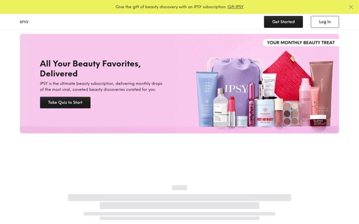 Screenshot of ipsy.com