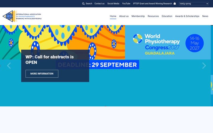 Screenshot of iptop-physio.org