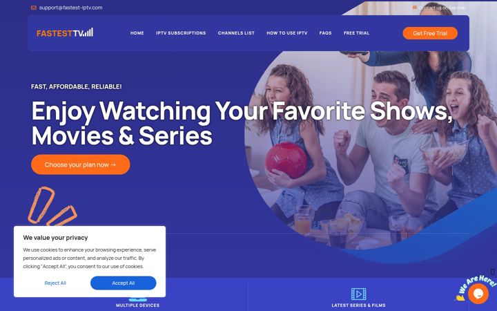 Screenshot of iptv-fastest.com