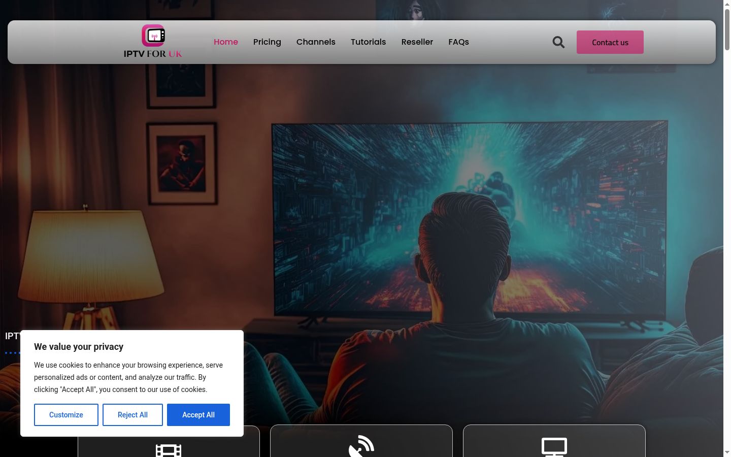 Sutikimo reklamjuostės, rodytos prieš bet kokią sąveiką, ekrano kopija