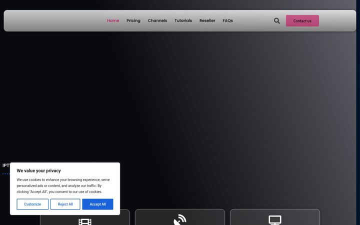 Screenshot of iptv-for.uk