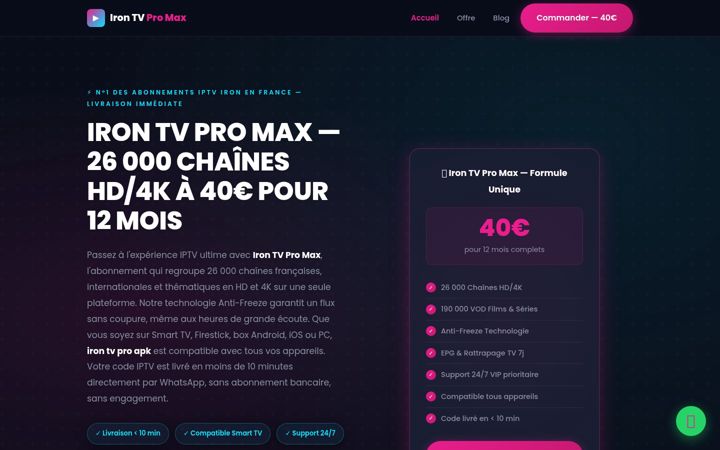 Screenshot of iptv-iron.com