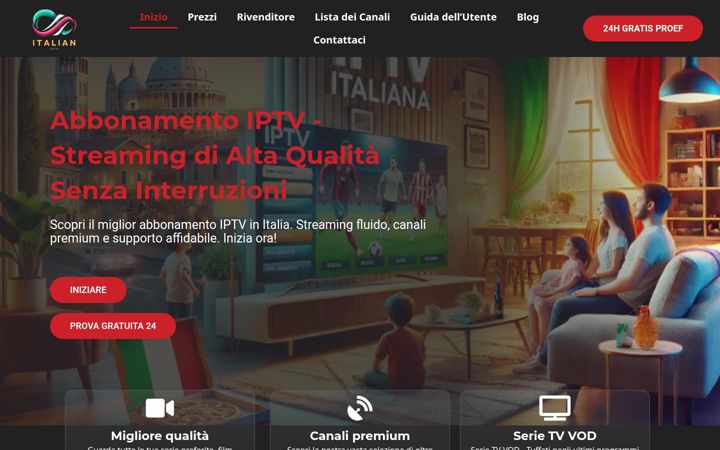 Screenshot of iptv-italiana.com