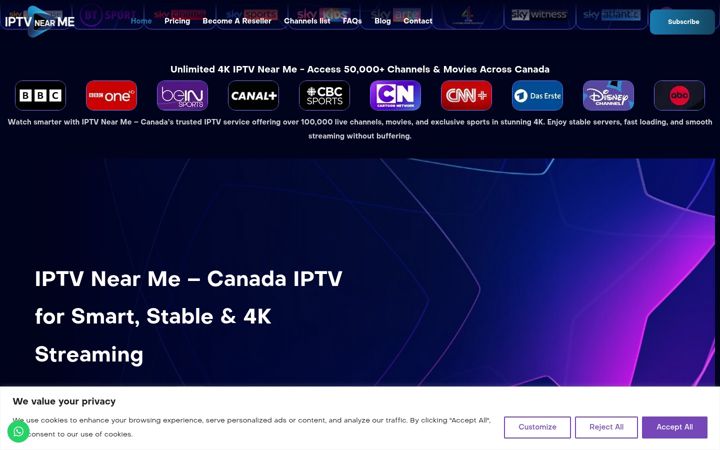 Screenshot of iptv-nearme.com
