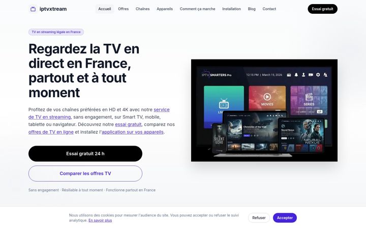 Screenshot of iptv-xtream.com