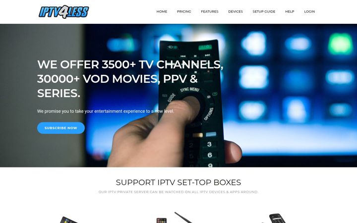 Screenshot of iptv4less.com