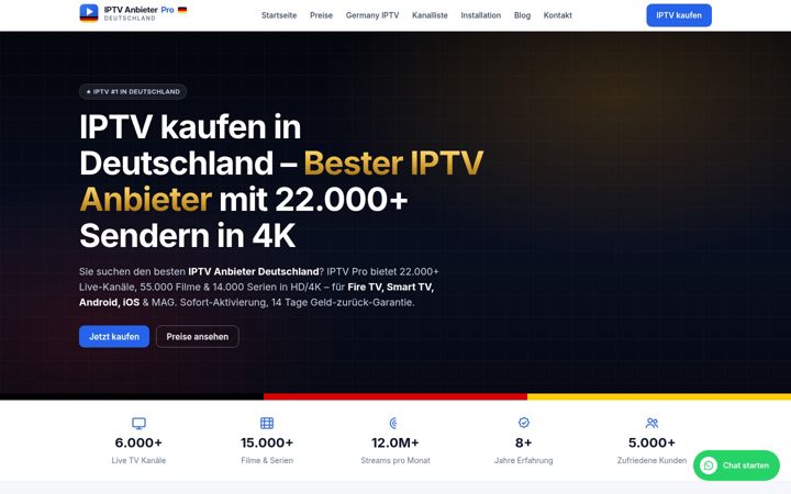 Screenshot of iptvanbieter-pro.com