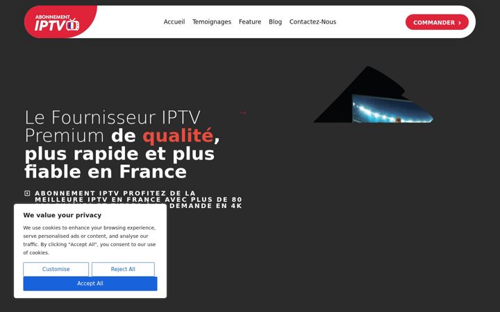 Screenshot of iptvfrance-abonnements.fr