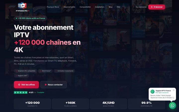 Screenshot of iptvfrance-pro.fr