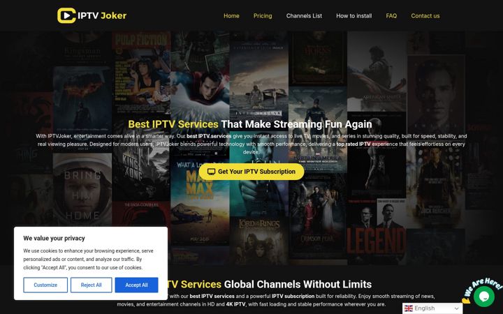 Screenshot of iptvjoker.com