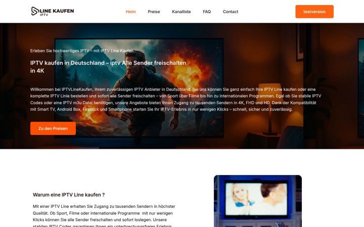 Screenshot of iptvlinekaufen4k.de