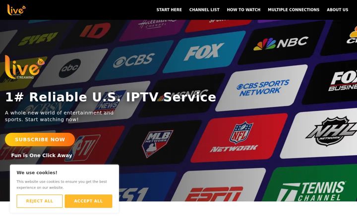Screenshot of iptvliveusa.com