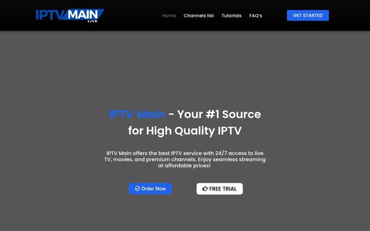 Screenshot of iptvmainlive.com