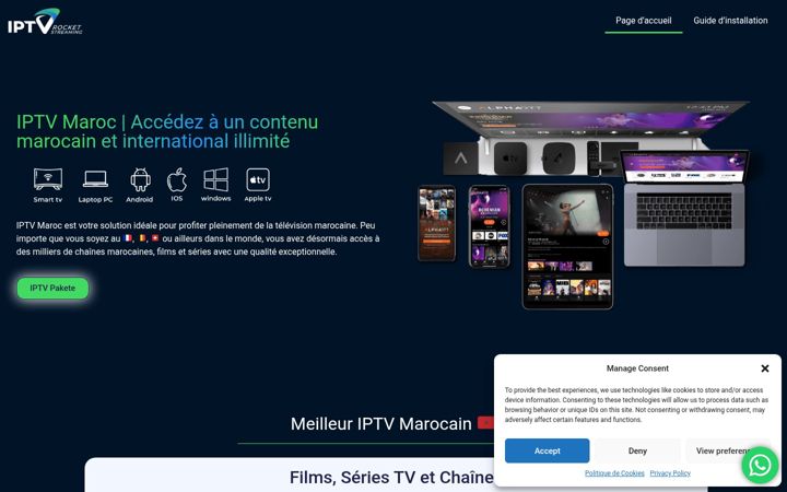 Screenshot of iptvmaroc.fr