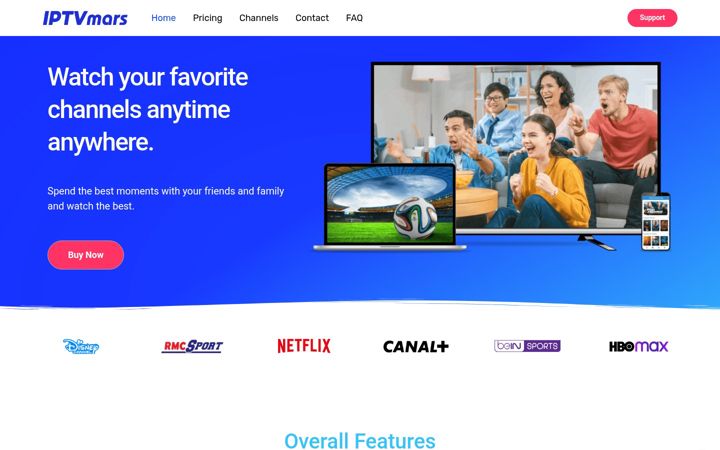 Screenshot of iptvmars.com