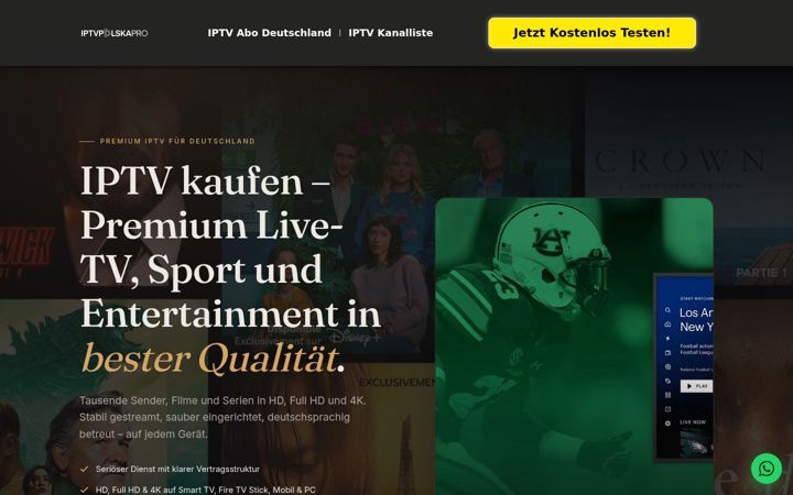 Screenshot of iptvpolskapro.com