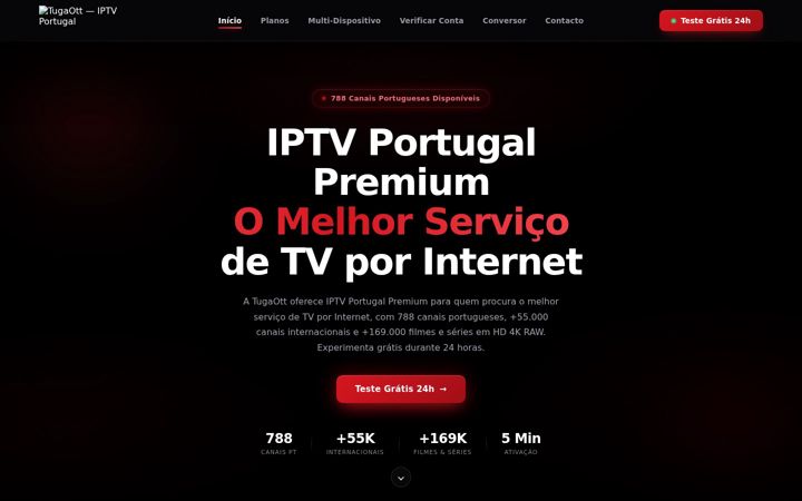 Screenshot of iptvportugal24.com