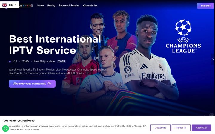Screenshot of iptvrank.com